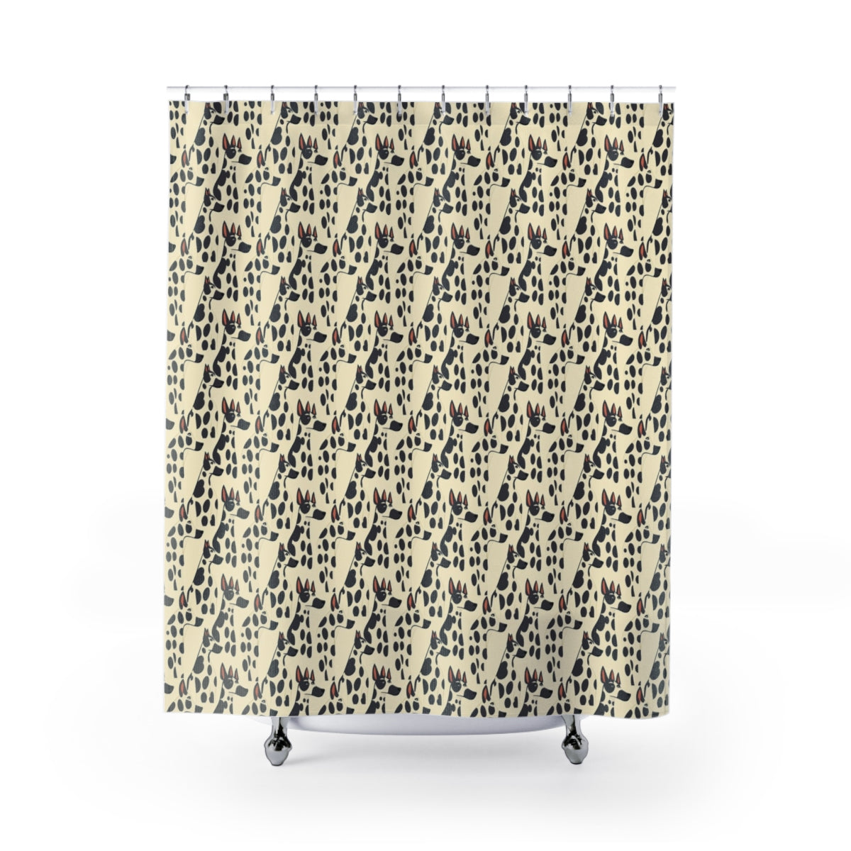 Coral Spotted Danes Shower Curtain