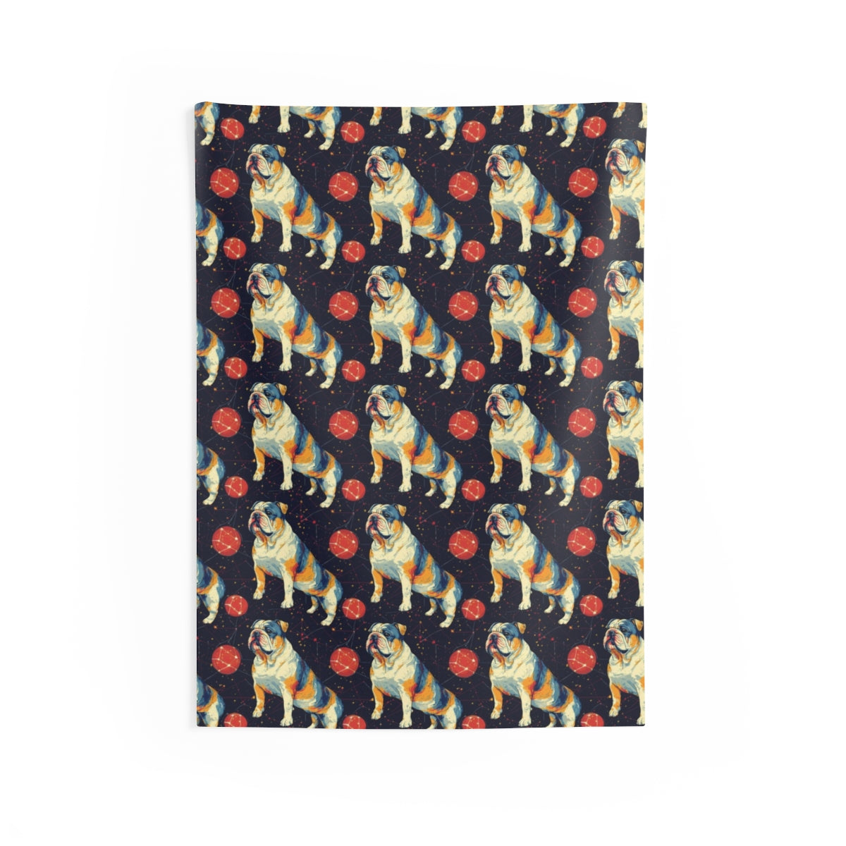 Cosmic Bulldog Constellation Wall Tapestry