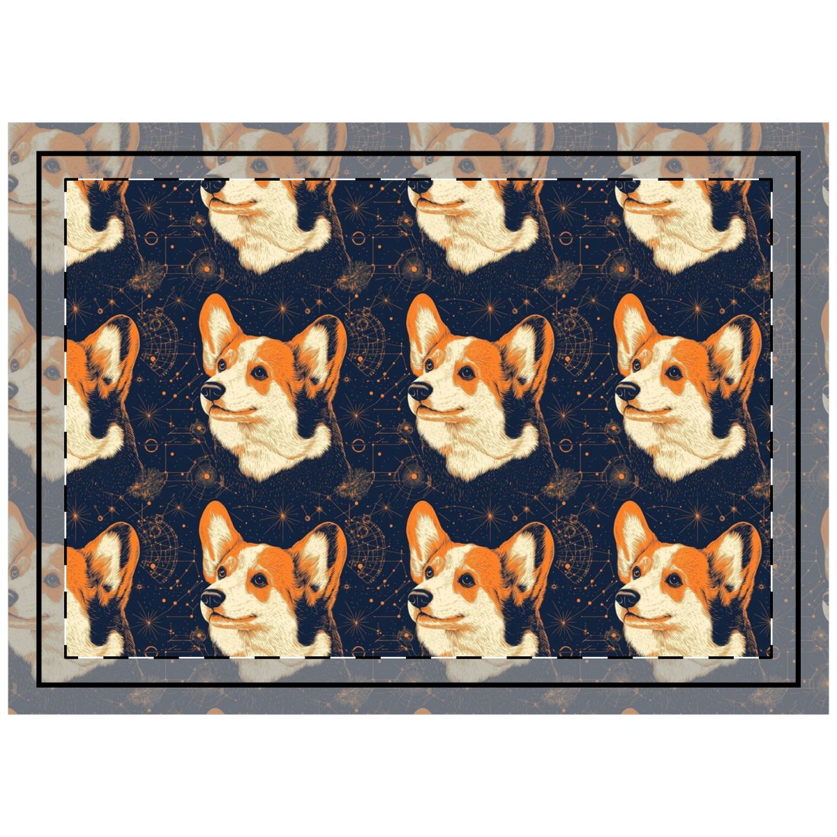 Cosmic Navigator Corgis Throw Pillow