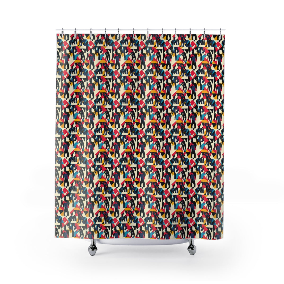 Cubist Hounds Shower Curtain
