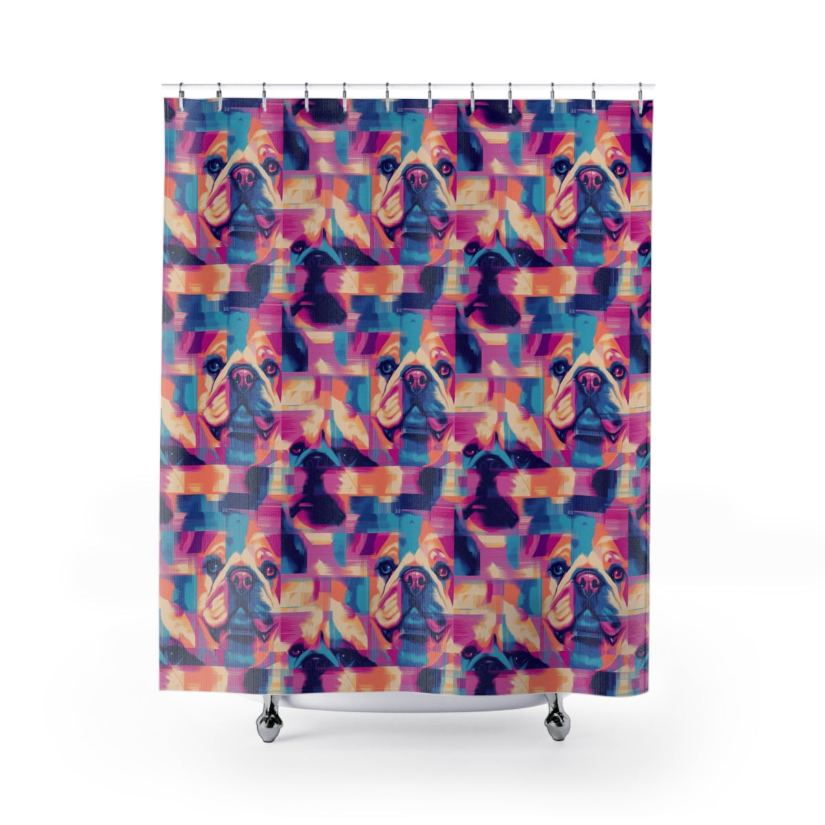 Digital Dreams Bulldogs Shower Curtain