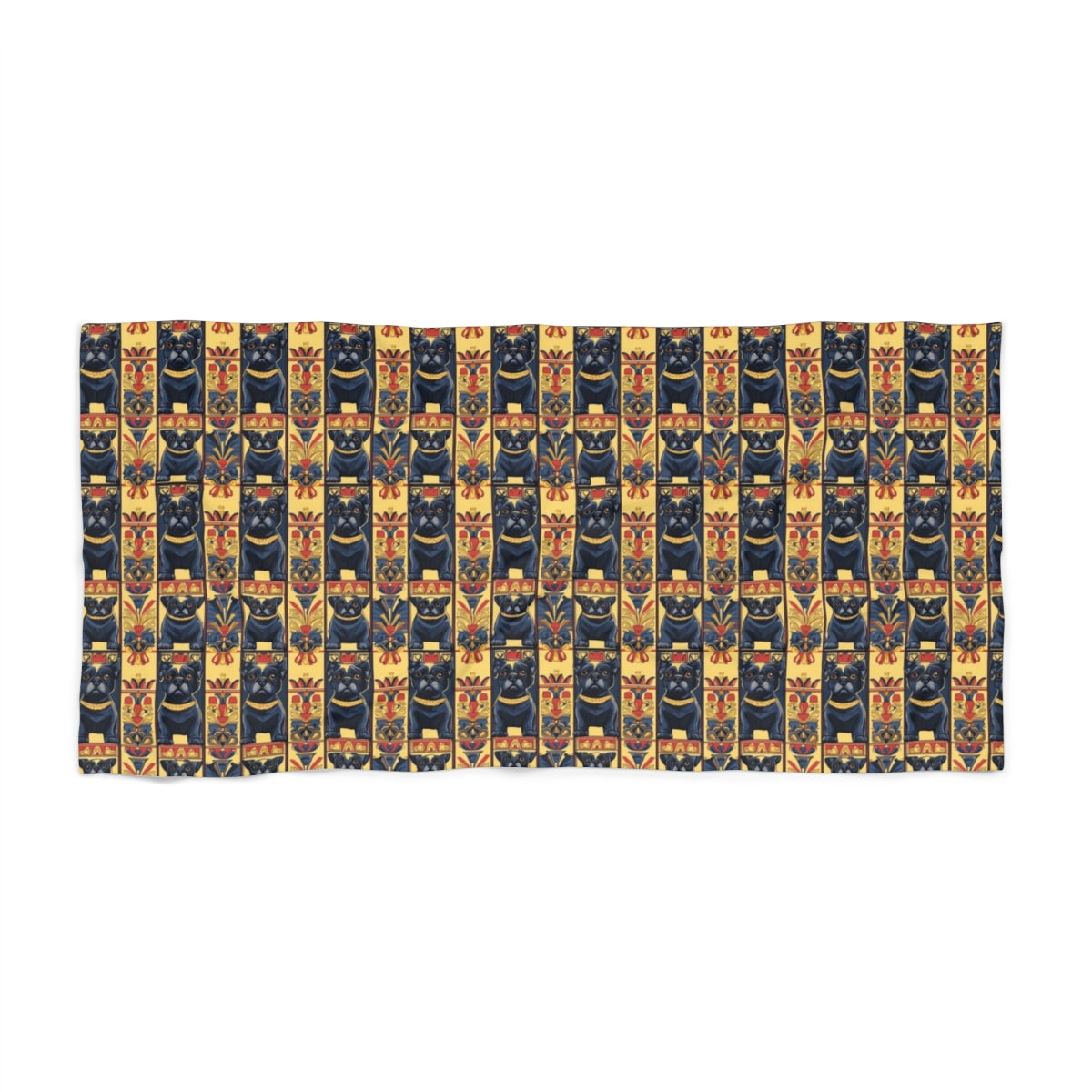 Egyptian Sphinx Frenchies Beach Towel