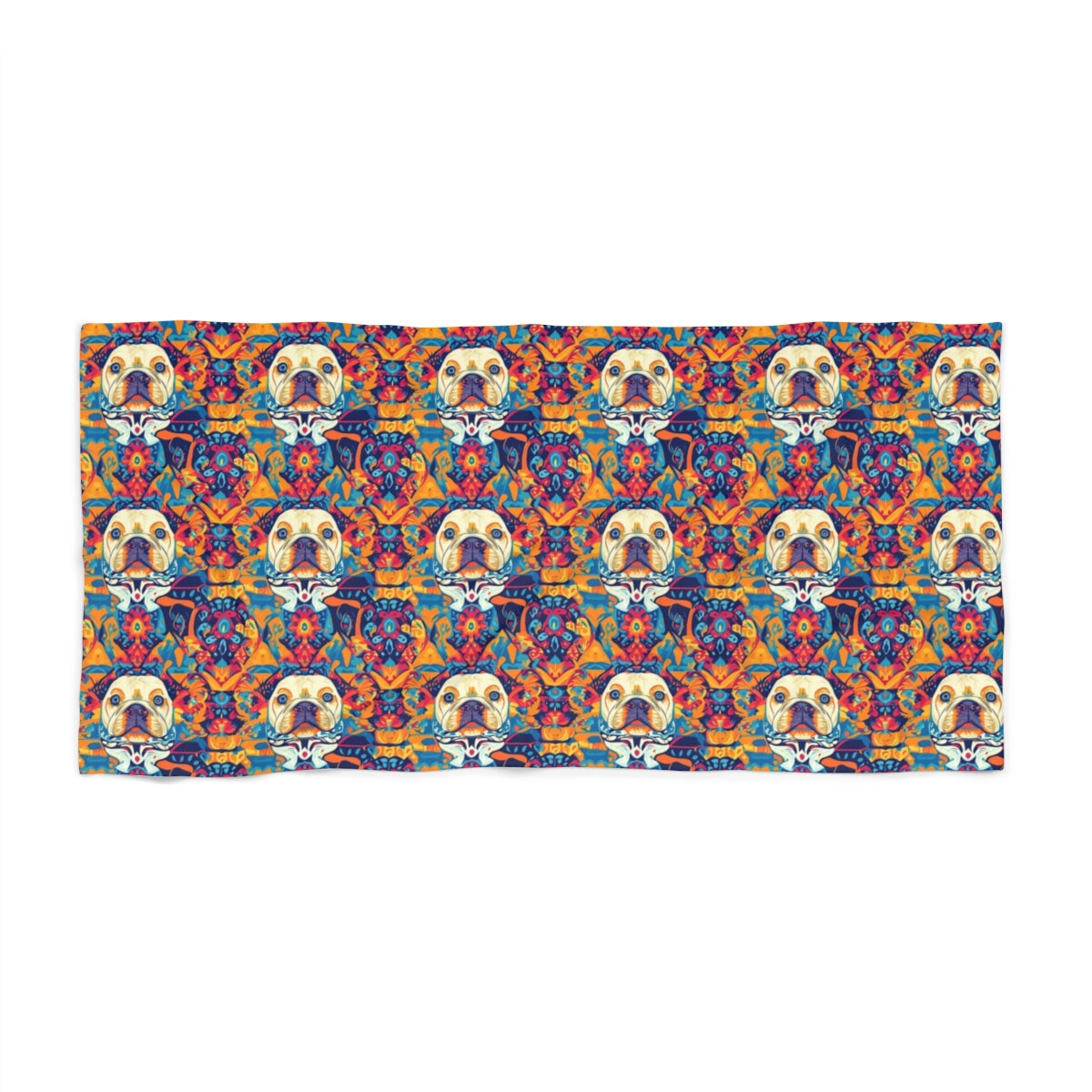 Electric Bulldog Dreams Beach Towel