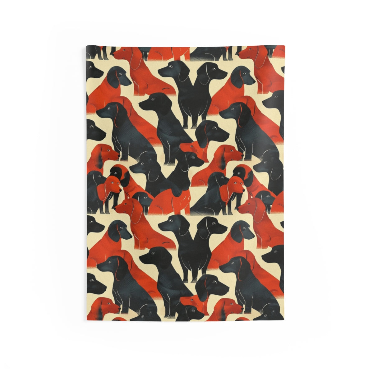 Ember and Shadow Dachsunds Wall Tapestry