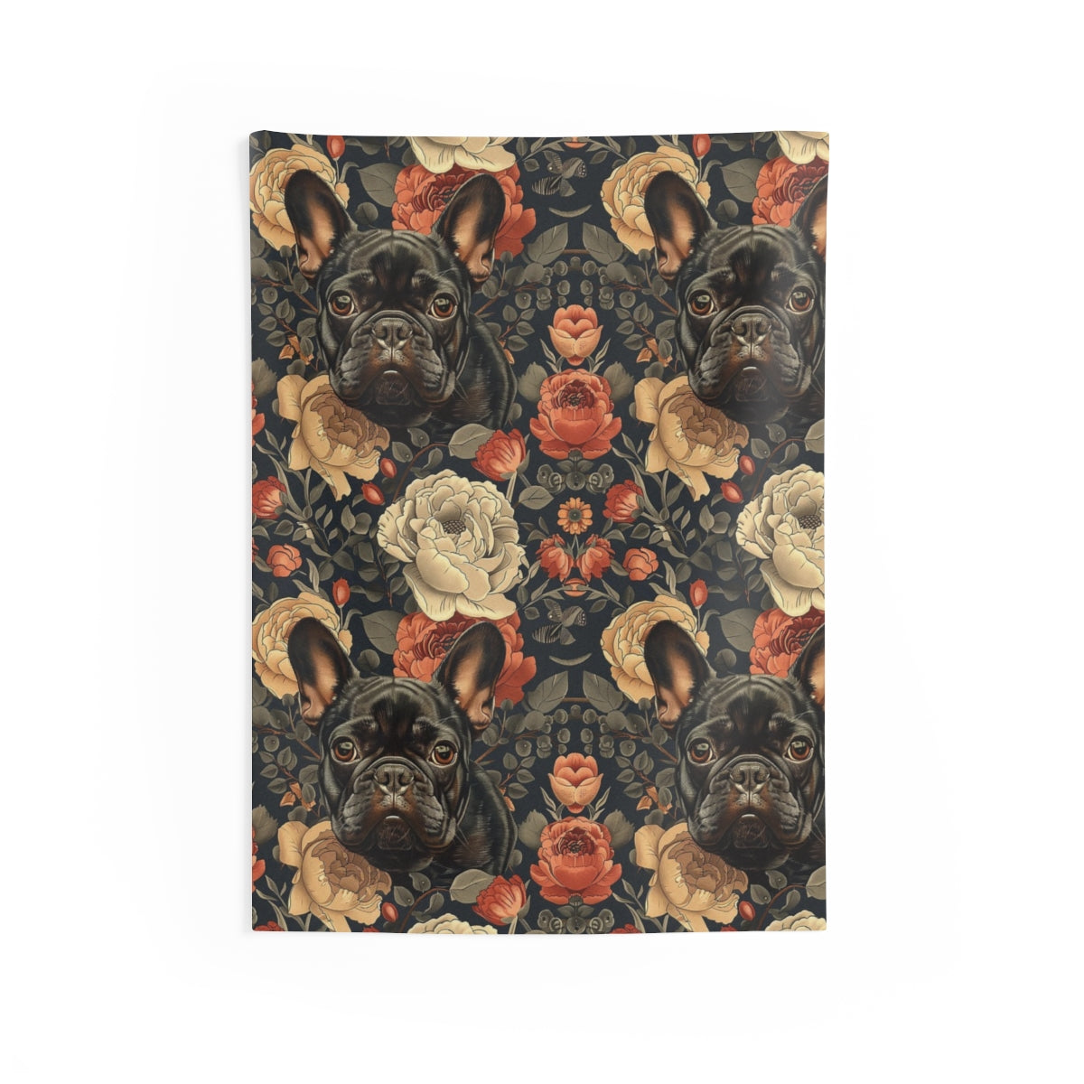 Floral Reverie Frenchies Wall Tapestry
