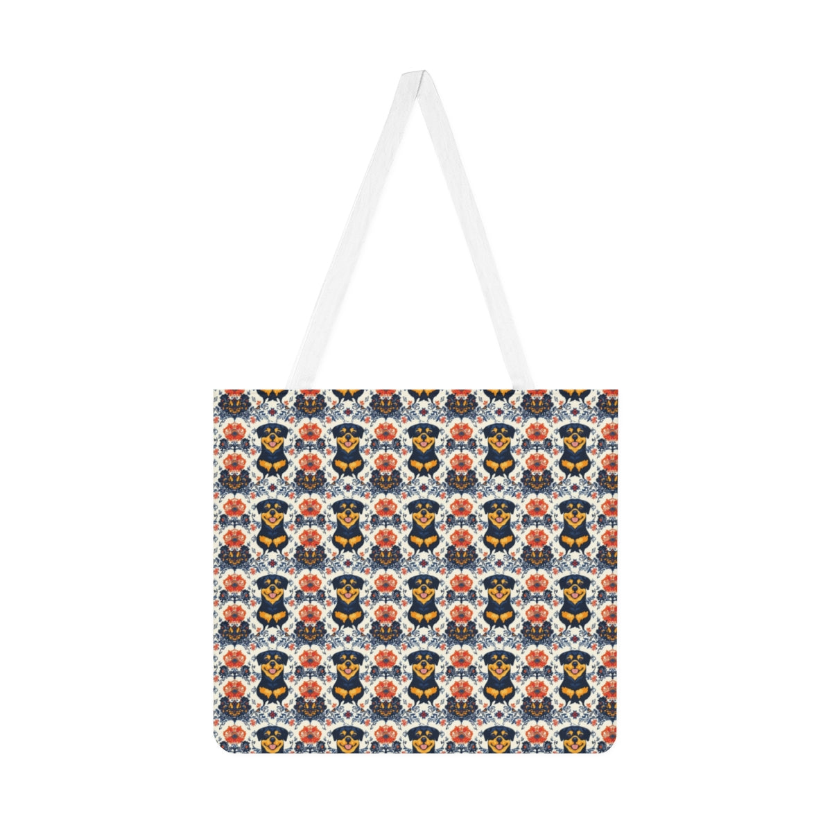 Folk Bloom Rottweilers Tote Bag