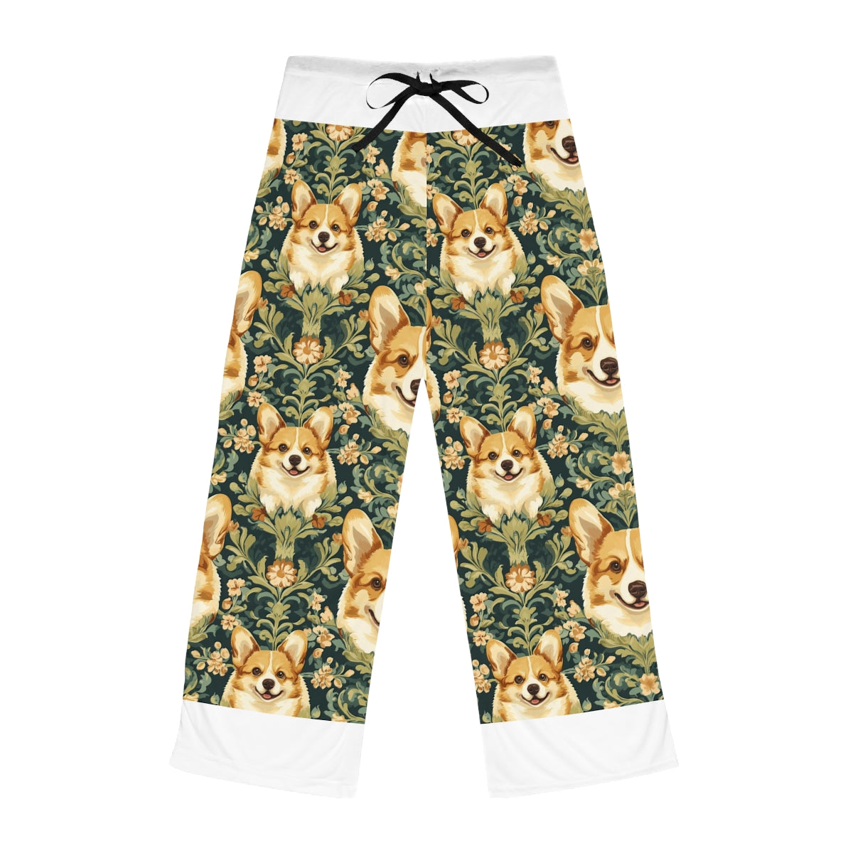 Forest Baroque Corgis Pajama Pants