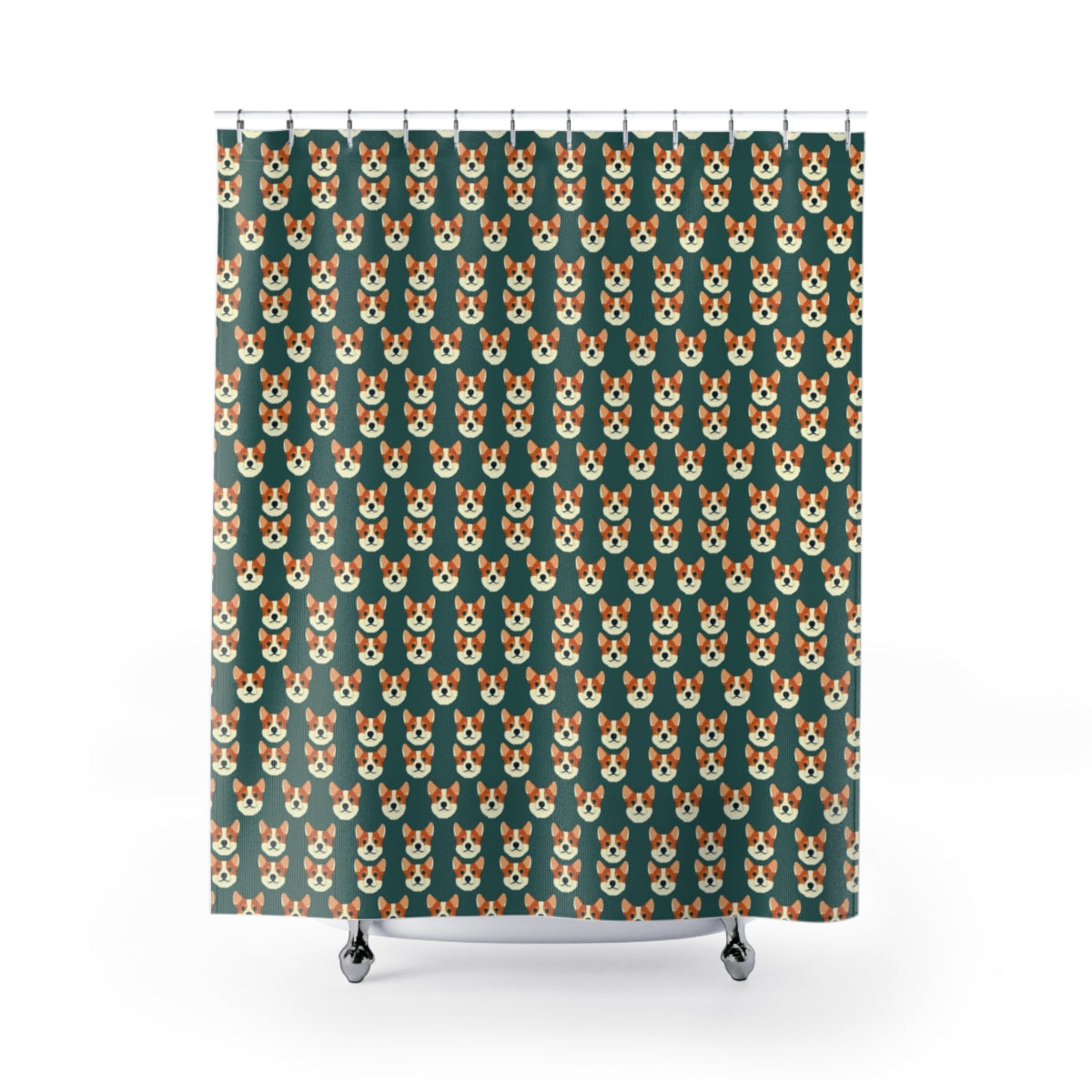 Forest Friends Corgi Club Shower Curtain