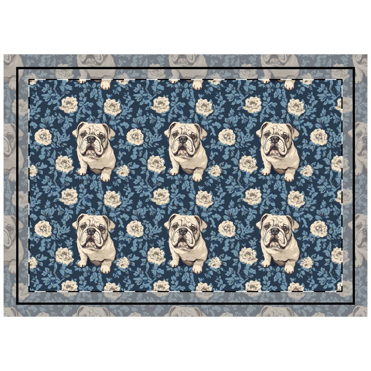 Garden Manor Bulldogs Throw Pillow