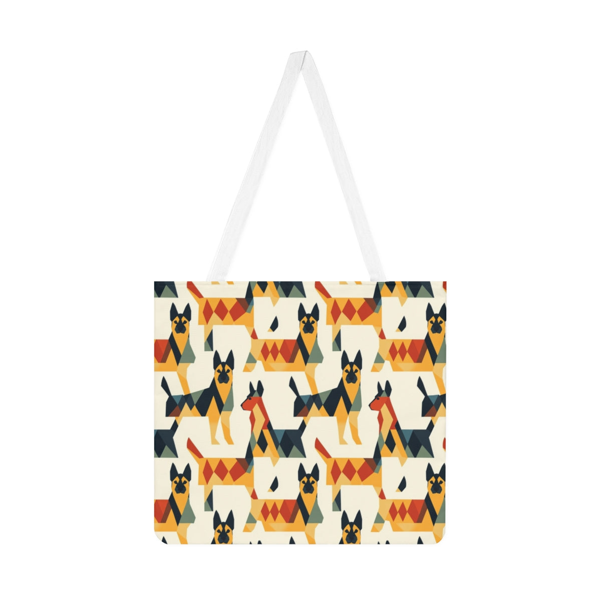 Geometric Shepherd Mosaic Tote Bag