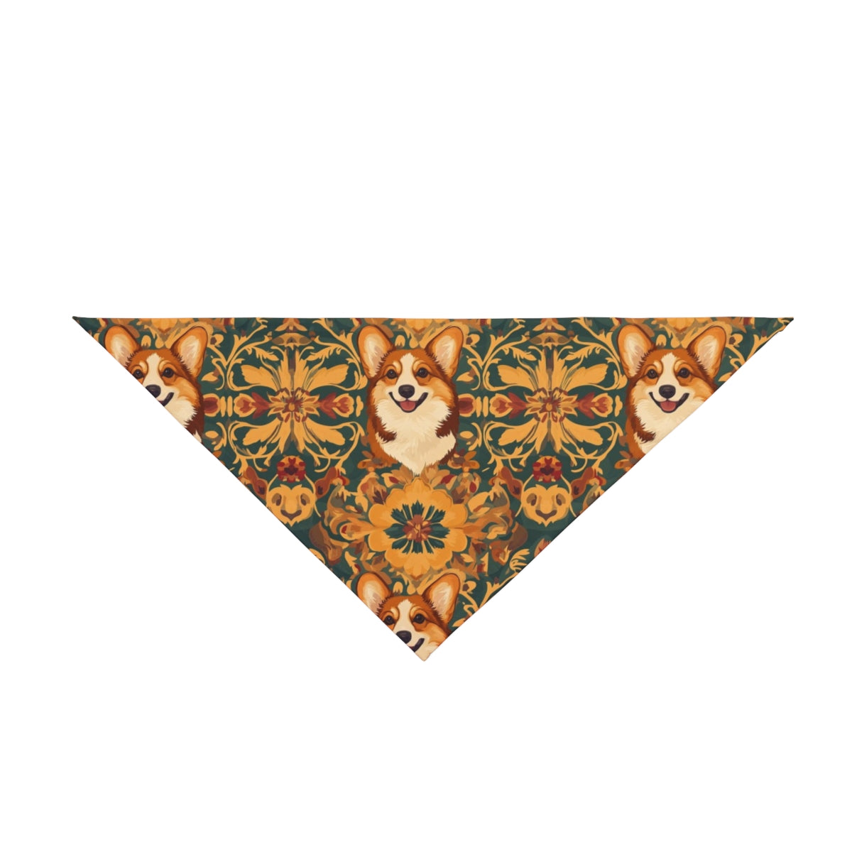 Gilded Autumn Corgis Pet Bandana
