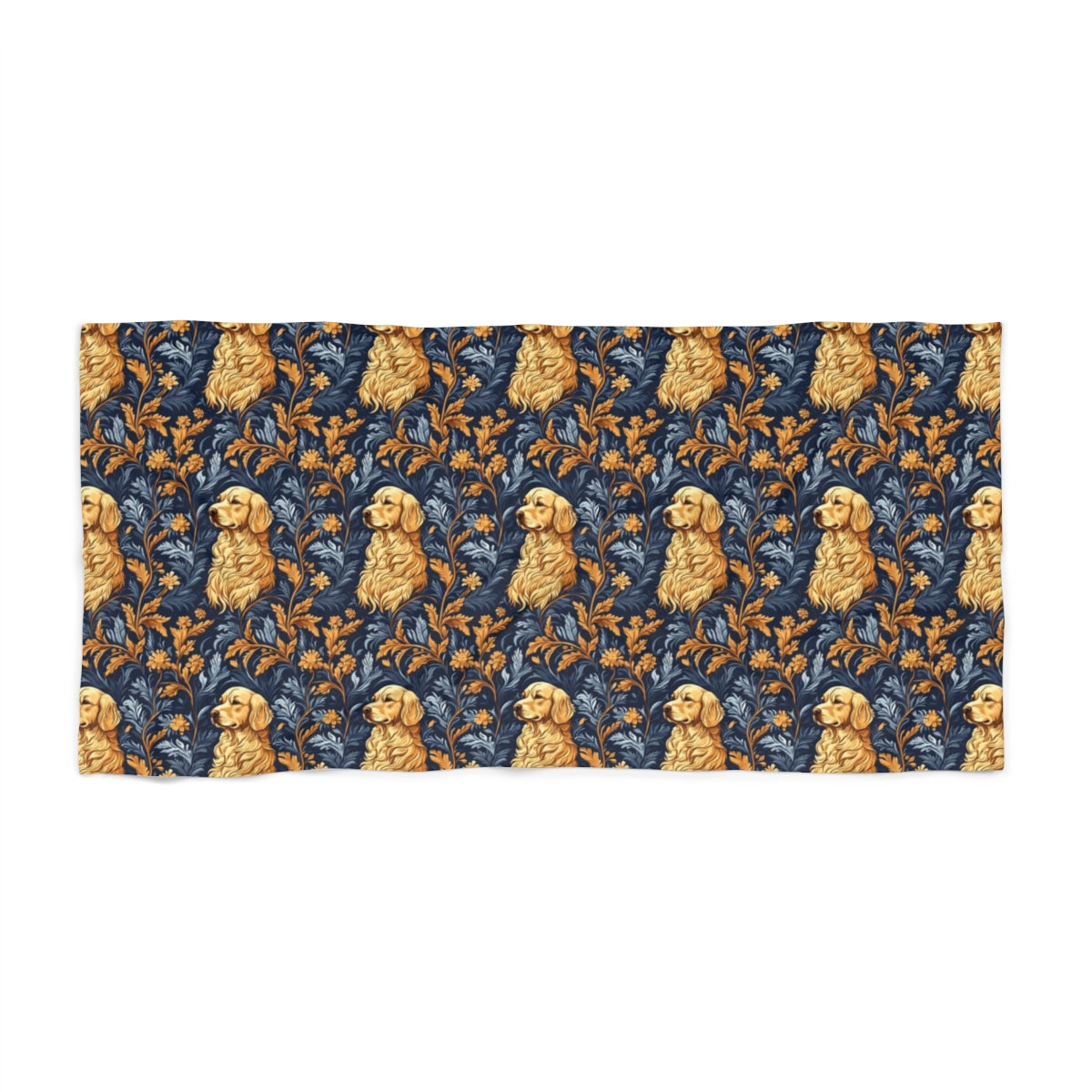Gilded Garden Retrievers Beach Towel