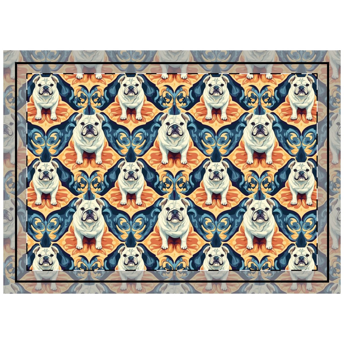 Gilded Majesty Bulldogs Throw Pillow