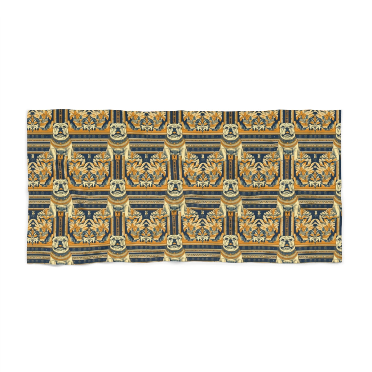 Gilded Pharaoh Bulldogs Beach Towel