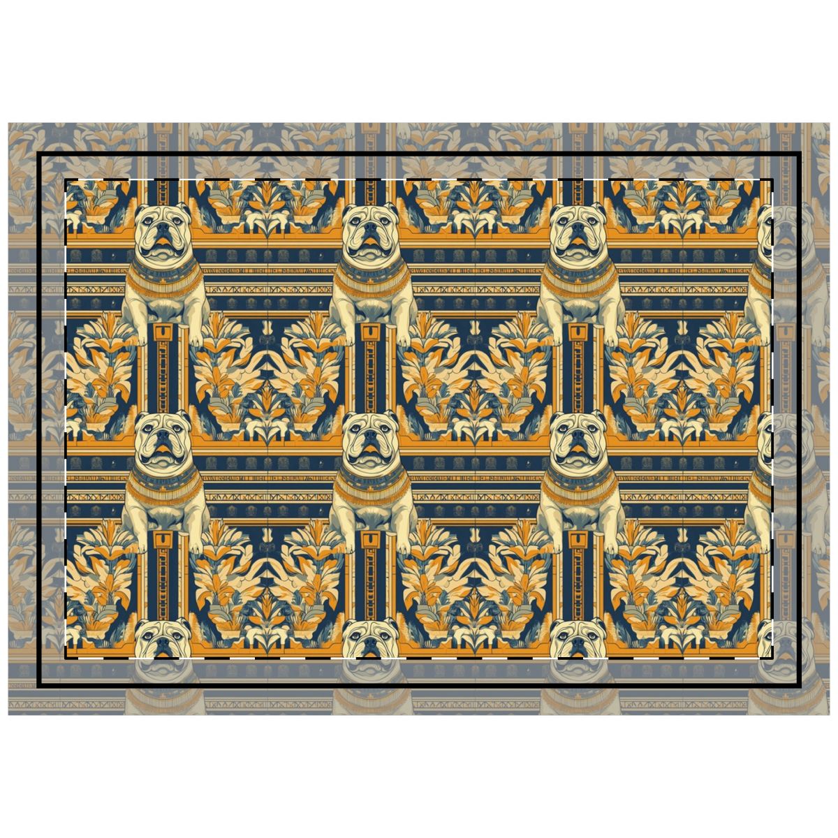 Gilded Pharaoh Bulldogs Throw Pillow
