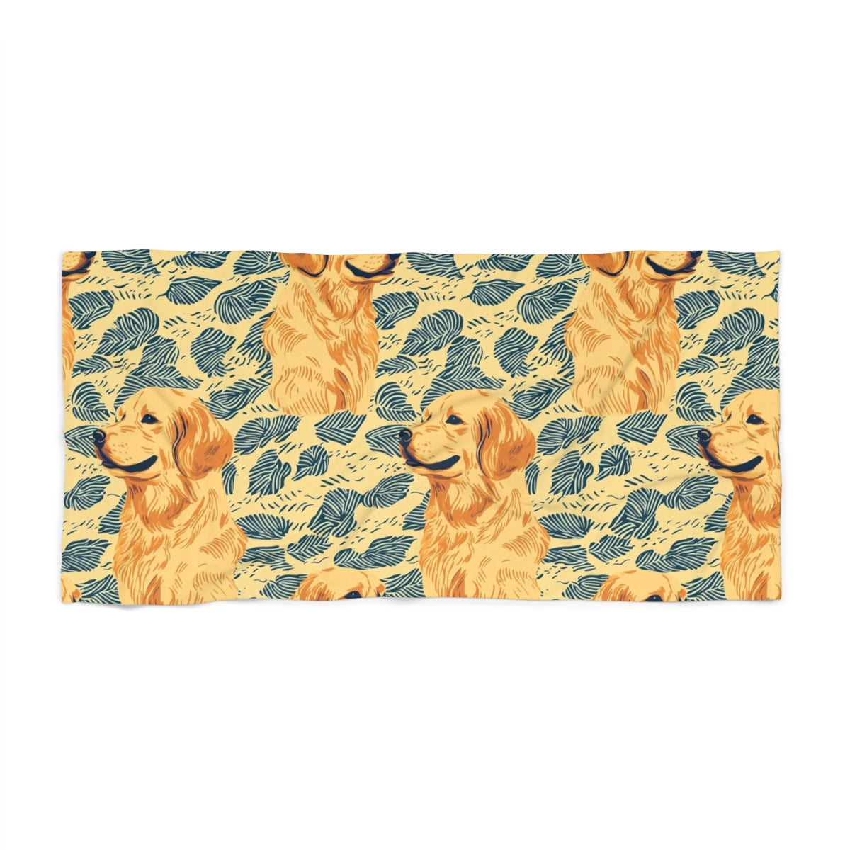 Golden Breeze Botanicals Beach Towel