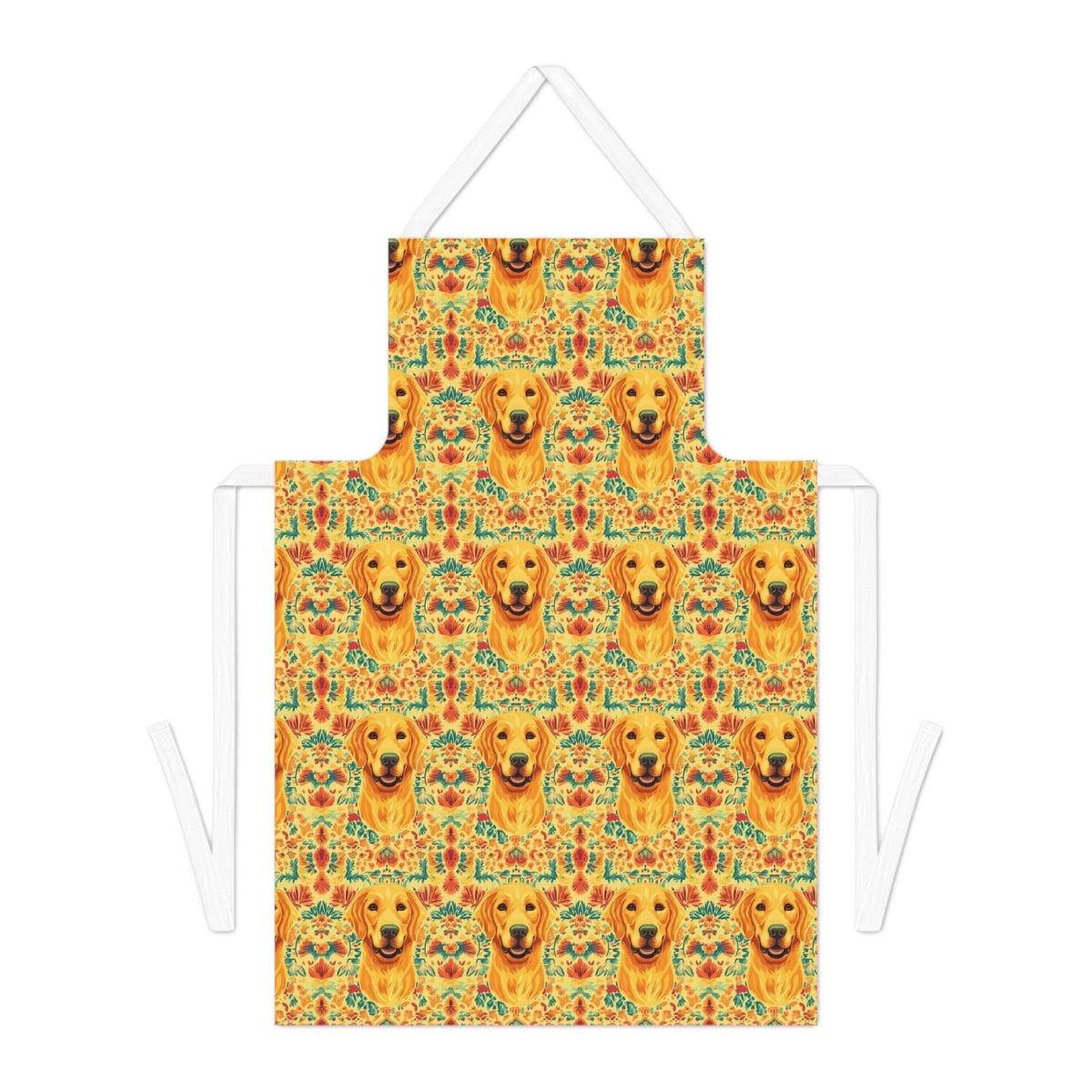 Golden Folklore Blooms Apron