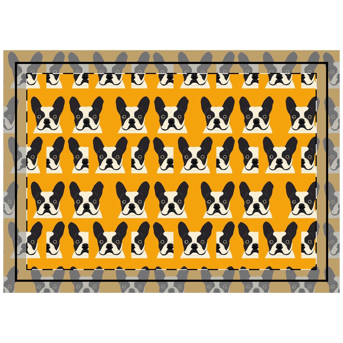 Golden Hour Frenchies Throw Pillow