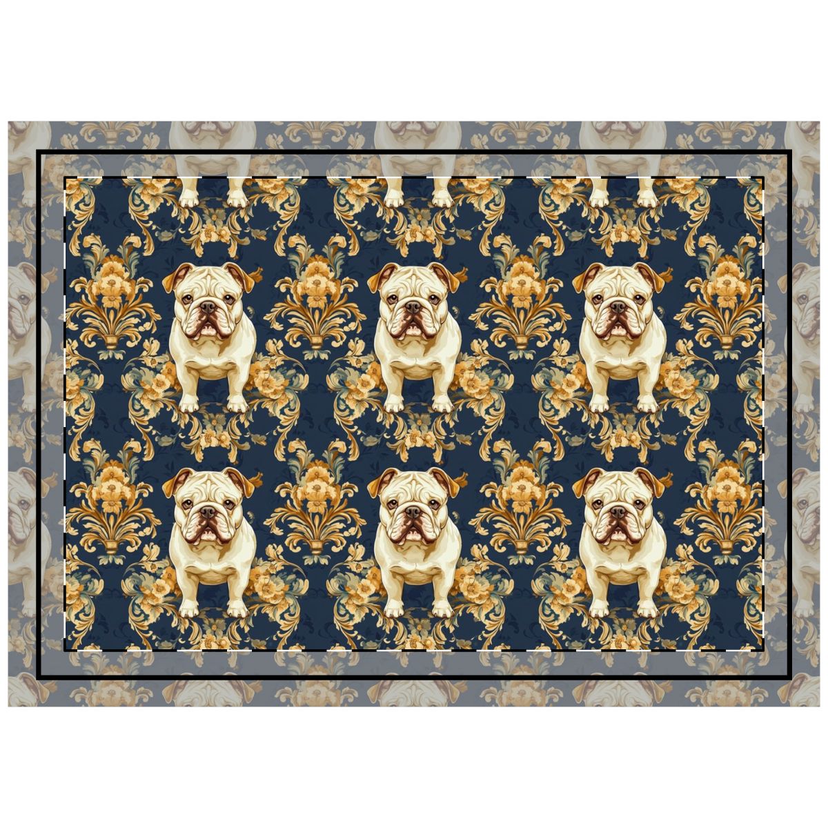 Golden Royal Bulldogs Throw Pillow
