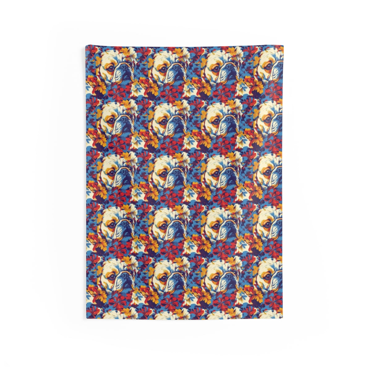 Hawaiian Holiday Bulldogs Wall Tapestry