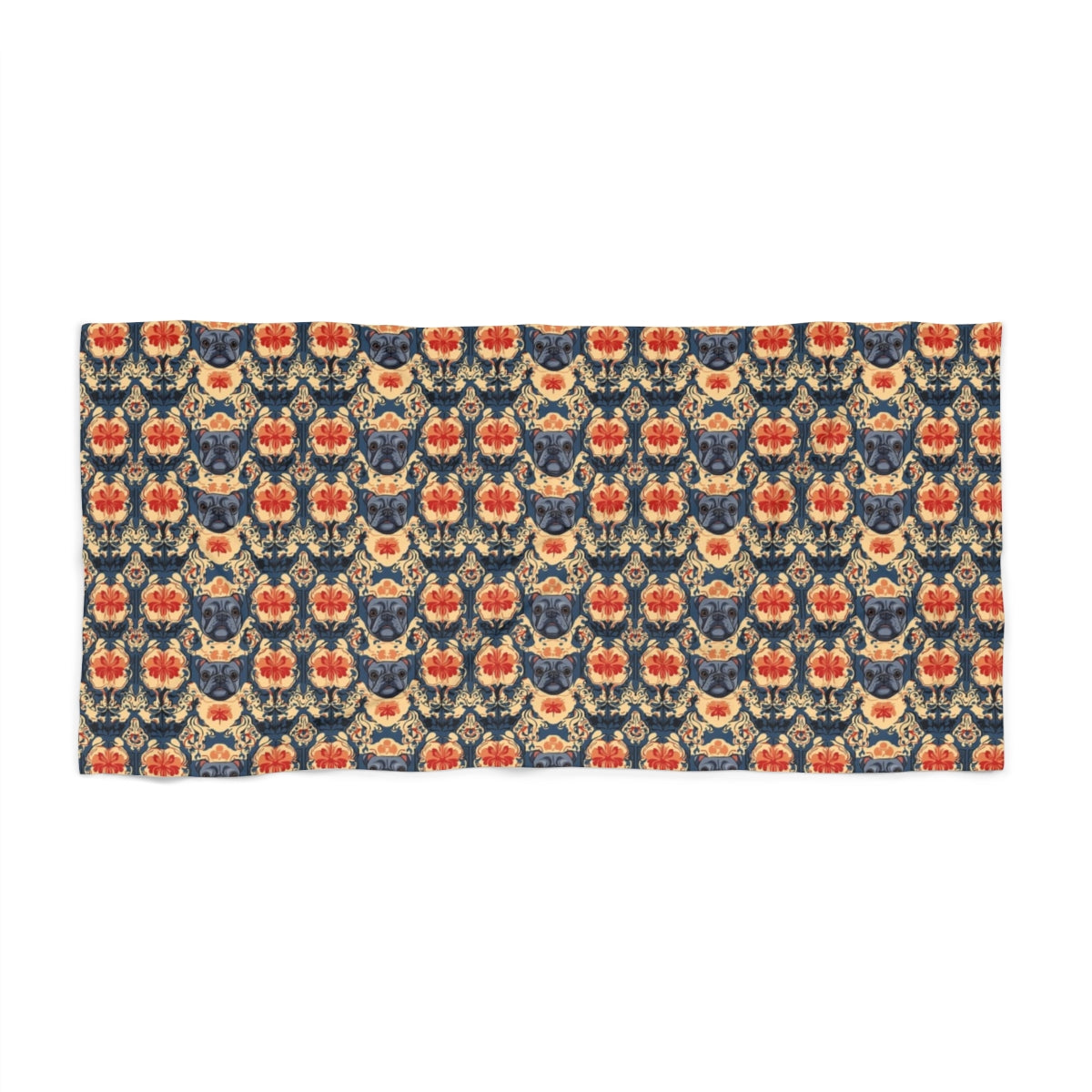 Imperial Frenchie Tapestry Beach Towel