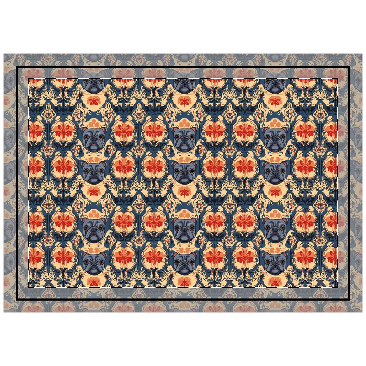 Imperial Frenchie Tapestry Throw Pillow