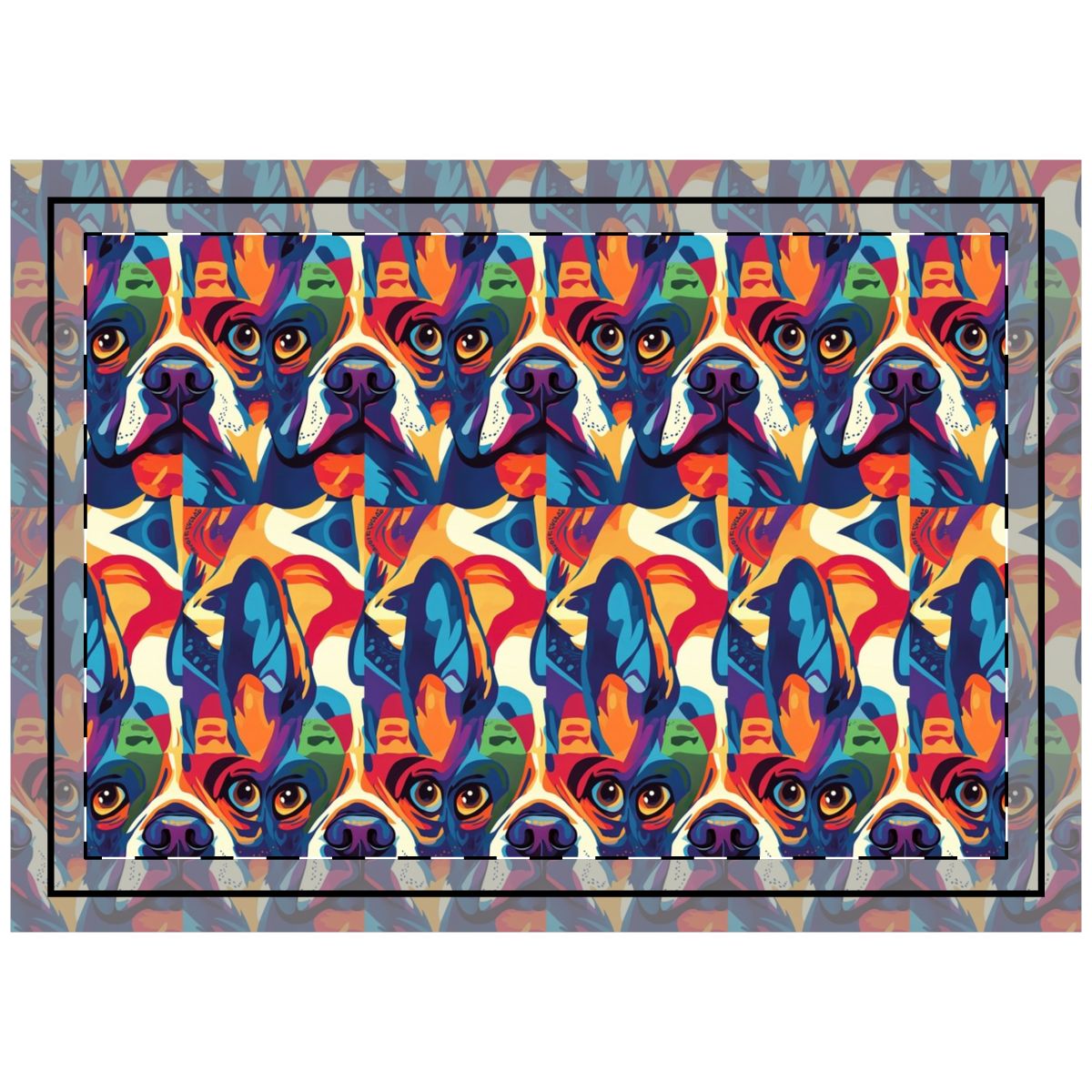 Kaleidoscope French Bulldog Dreams Throw Pillow