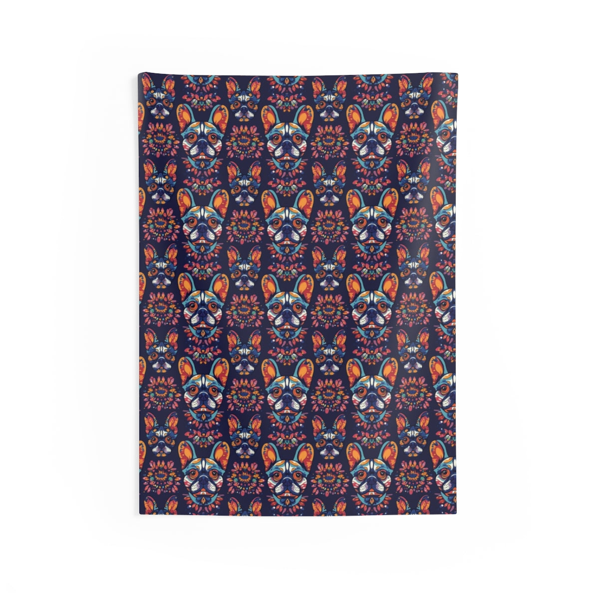 Kaleidoscope Frenchie Dreams Wall Tapestry
