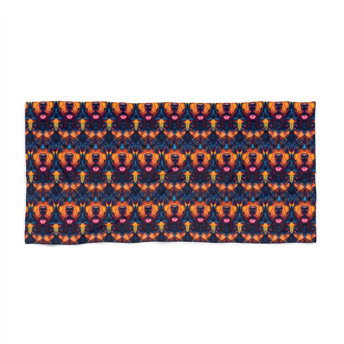 Kaleidoscope Rottweiler Dreams Beach Towel