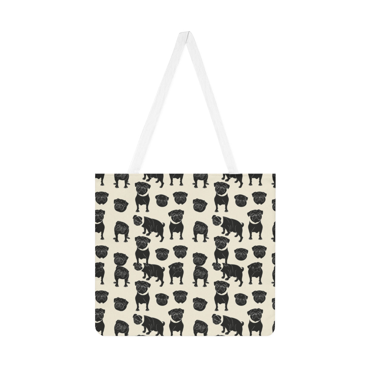 Linocut Pug Society Tote Bag