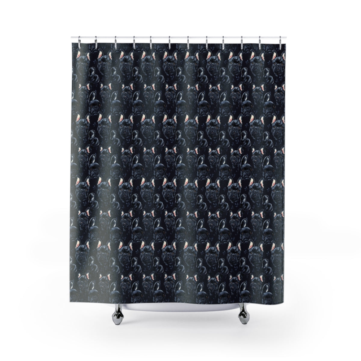 Midnight Frenchie Dreams Shower Curtain