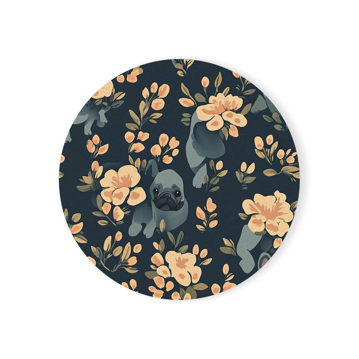 Moonlit Garden French Bulldogs Coasters