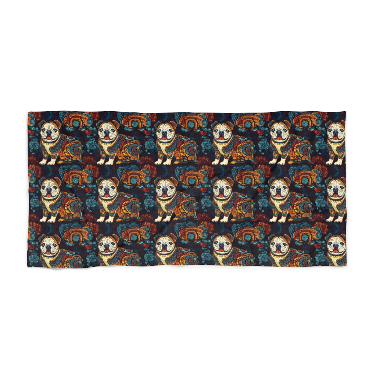 Mystic Mandala Bulldogs Beach Towel