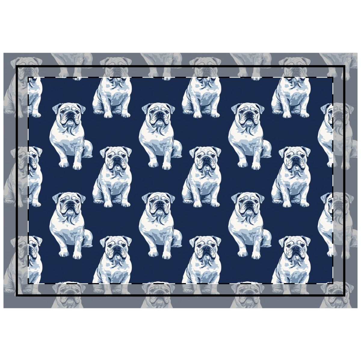Naval Nobility Bulldogs Throw Pillow