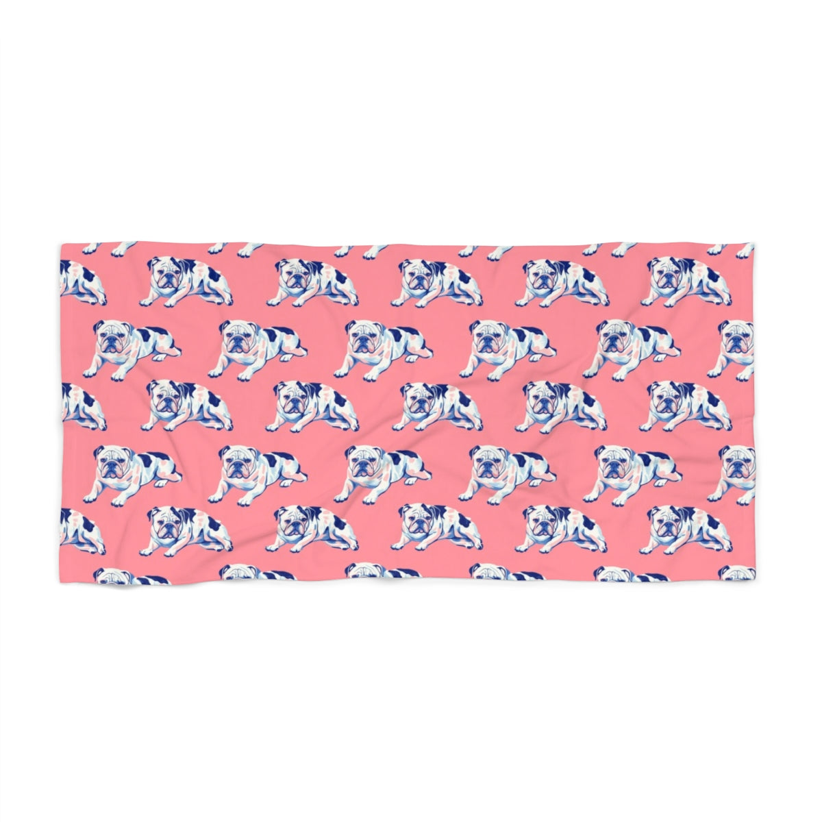 Navy Dreams Bulldogs Beach Towel