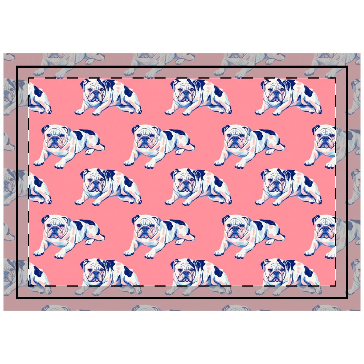Navy Dreams Bulldogs Throw Pillow