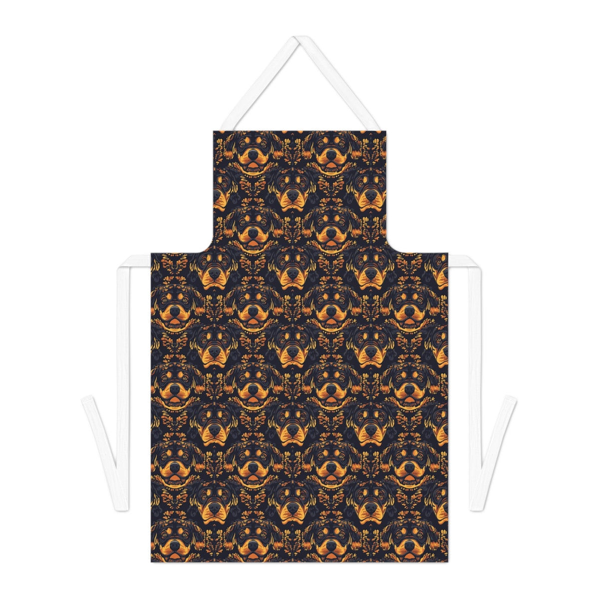 Navy Folk Flames Apron