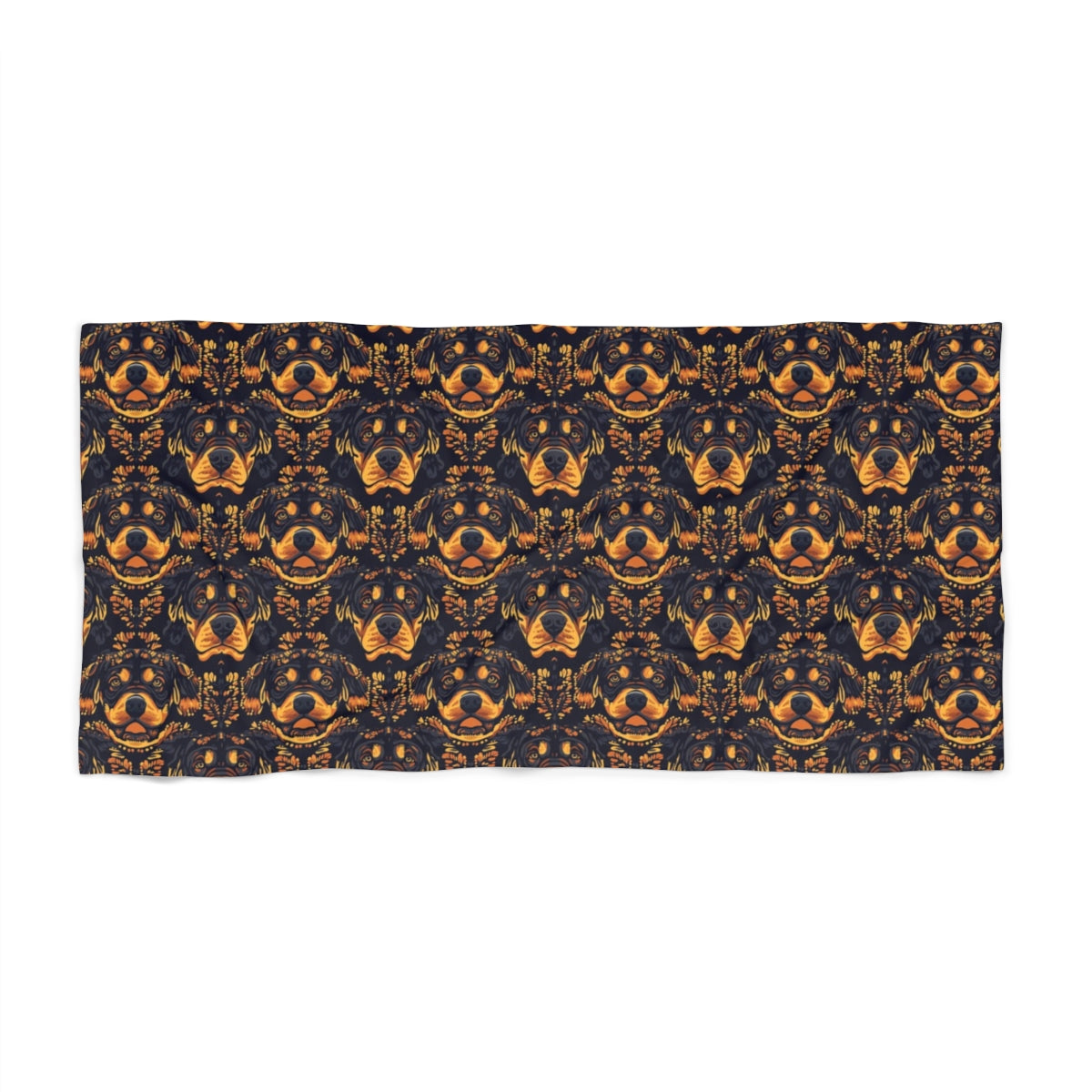 Navy Folk Flames Beach Towel