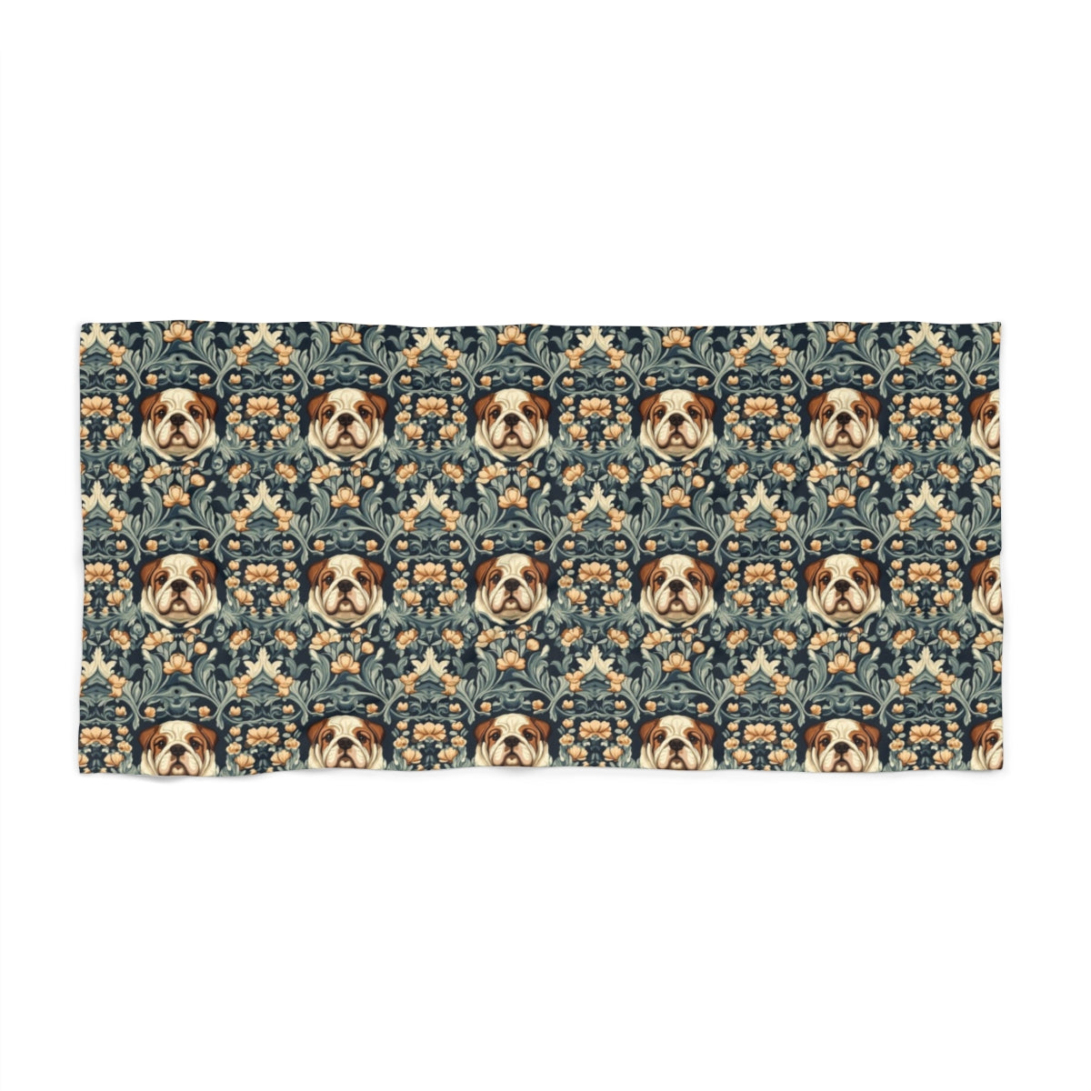 Navy Garden Bulldogs Beach Towel