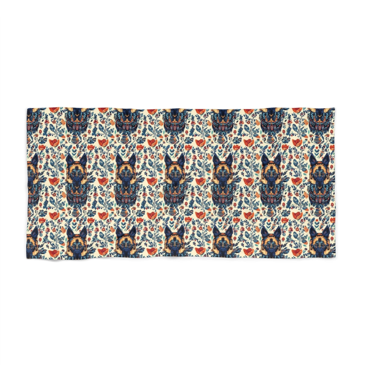 Navy Garden Shepherds Beach Towel