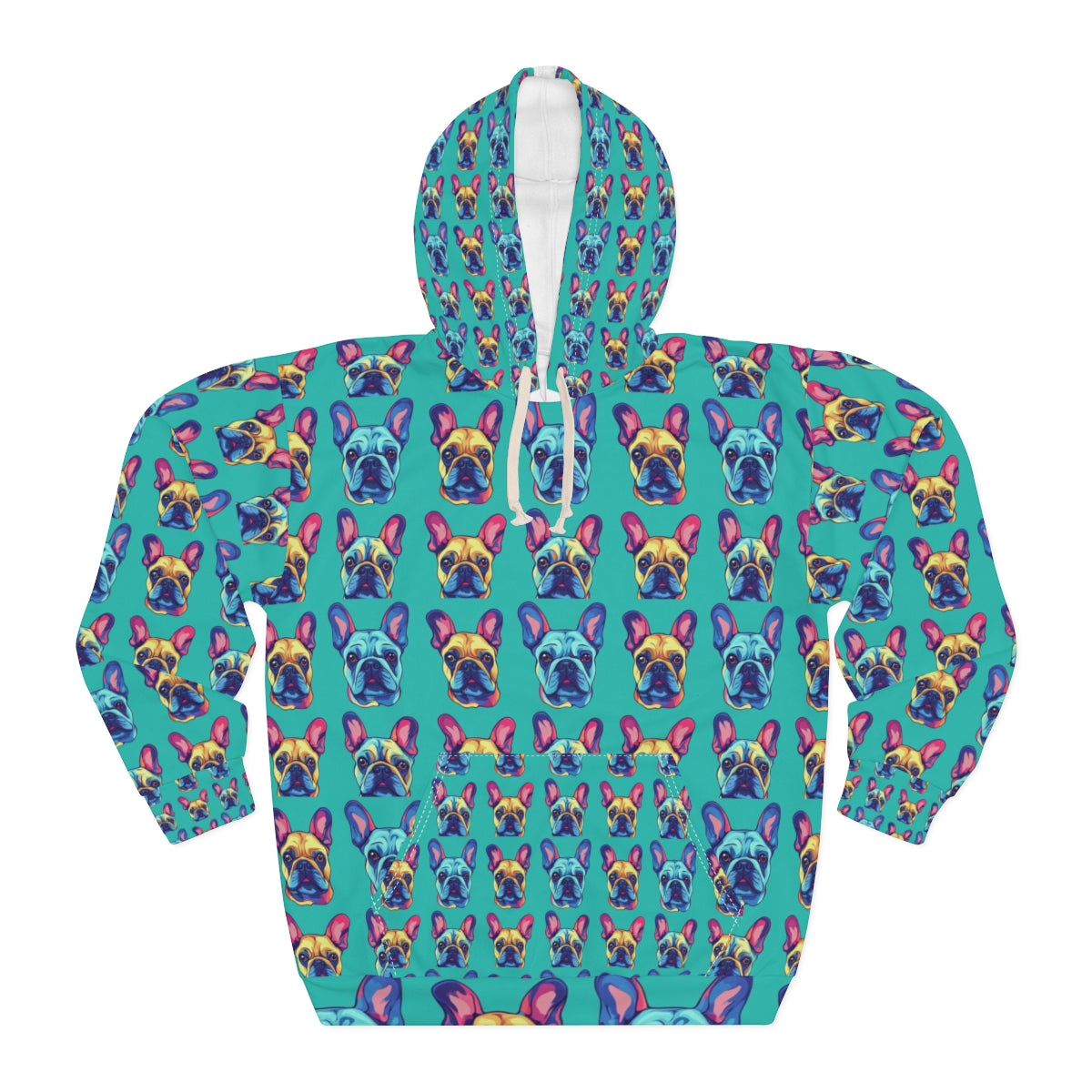 Neon Dreams French Bulldogs Hoodie