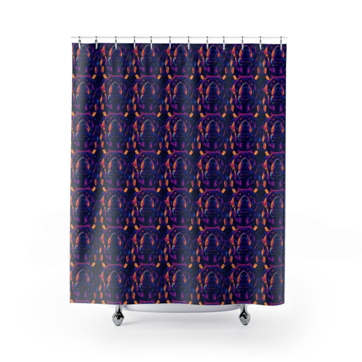 Neon Dreams Rottweiler Shower Curtain