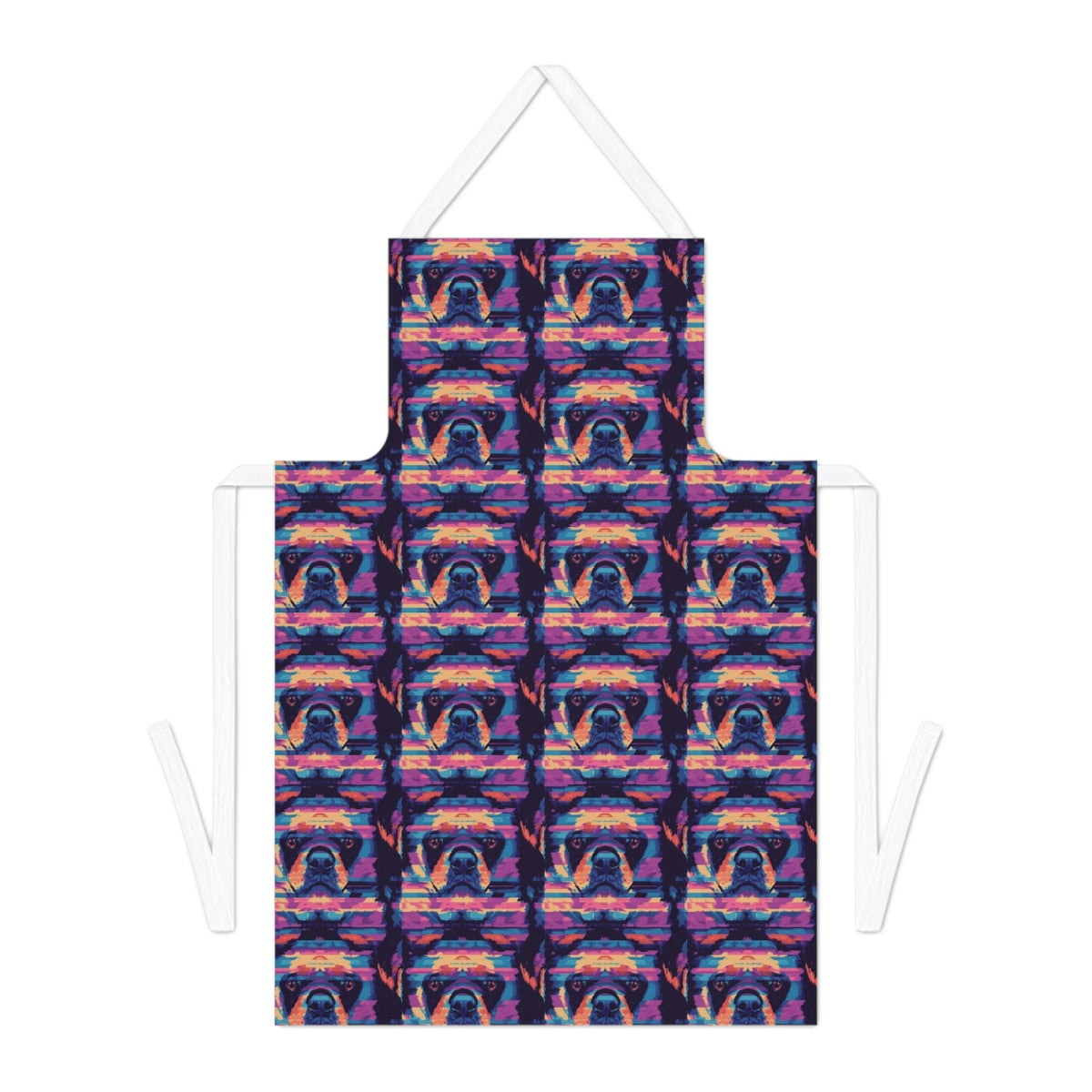 Neon Nostalgia Rottweiler Apron