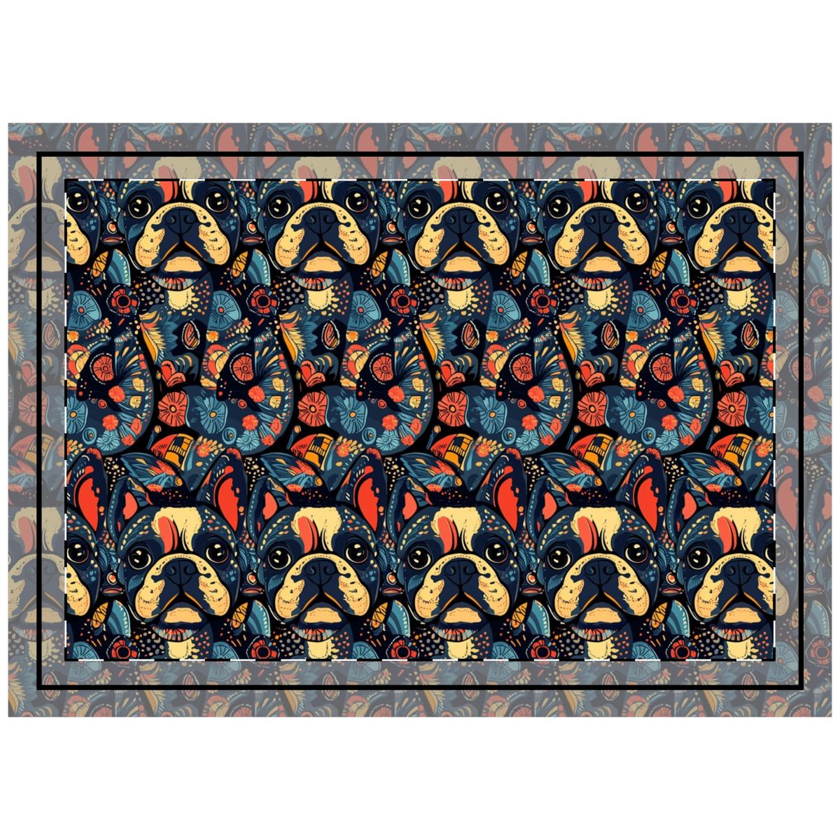 Ocean Depths Frenchies Throw Pillow