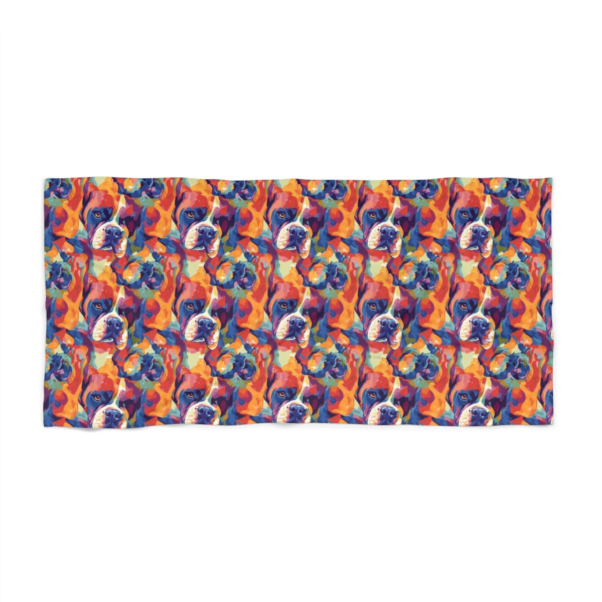 Painterly Kaleidoscope Boxers Beach Towel