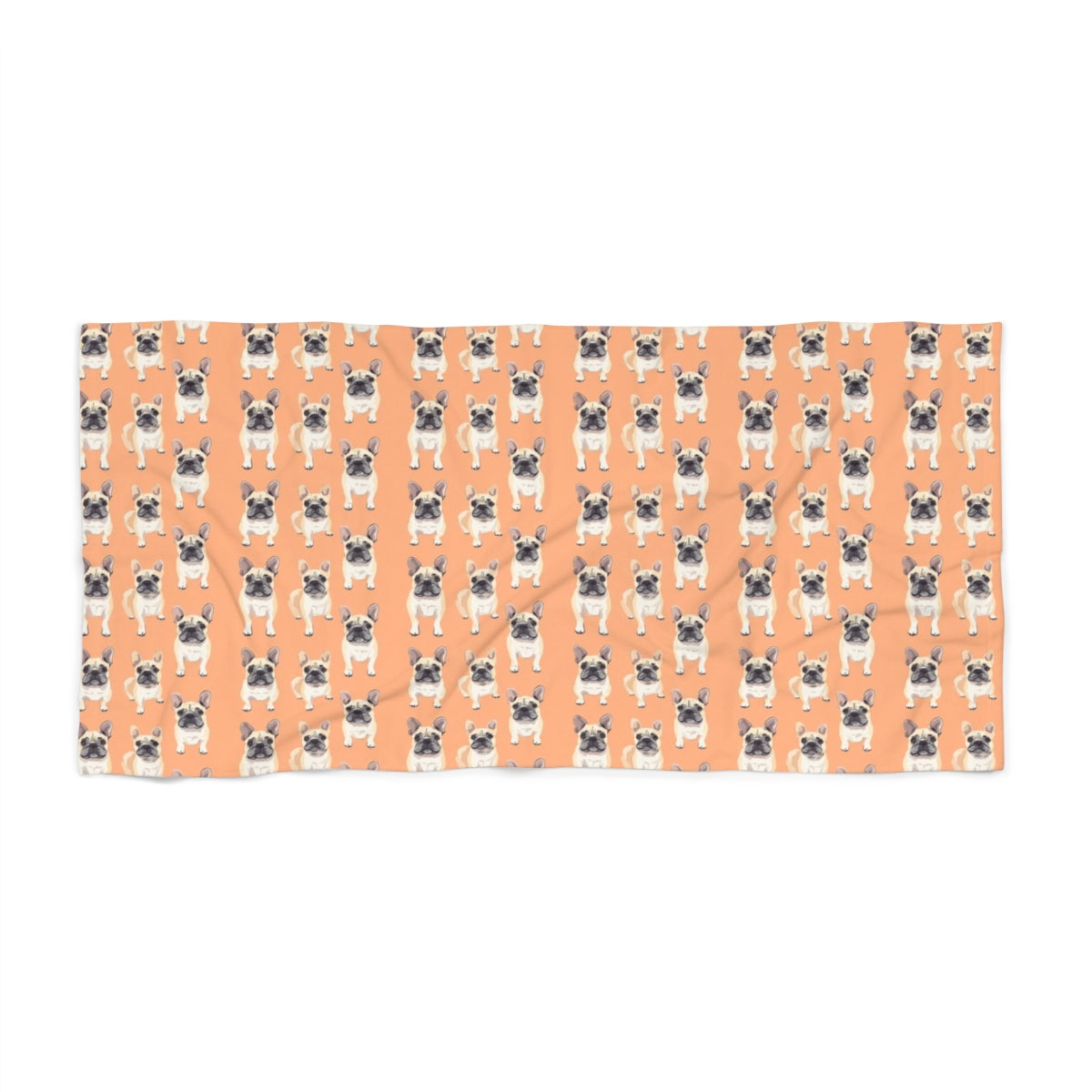 Peachy Keen Frenchies Beach Towel