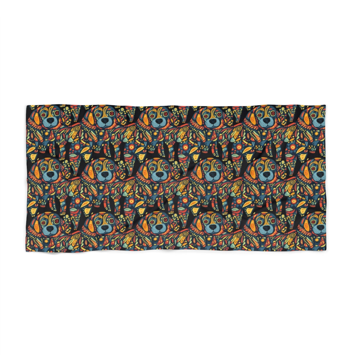 Psychedelic Pup Kaleidoscope Beach Towel