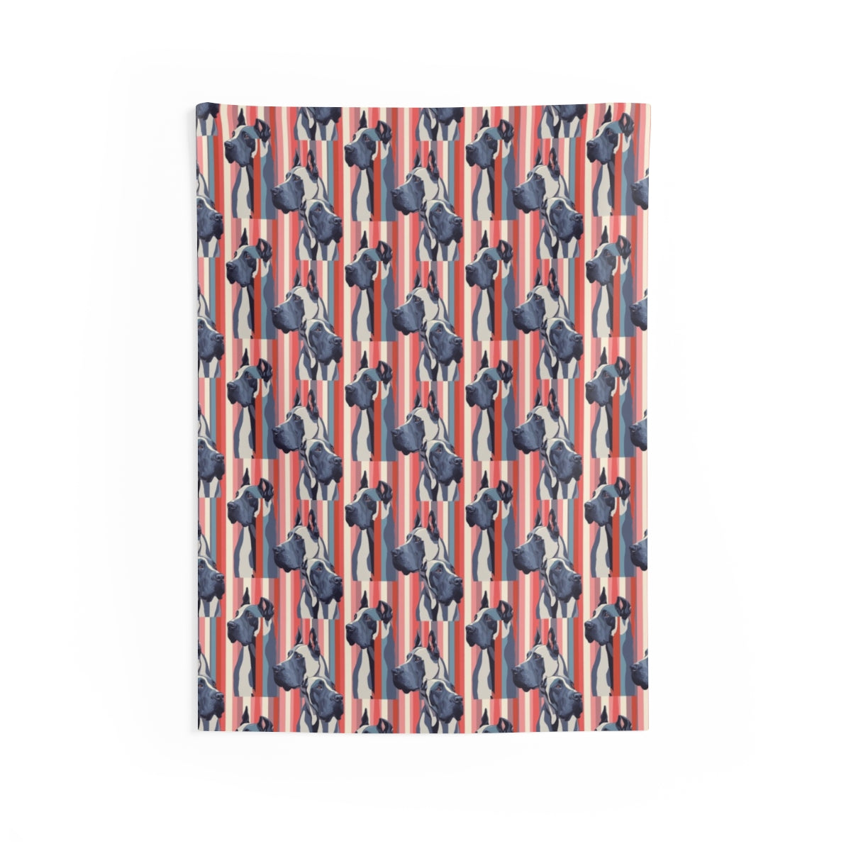 Retro Stripe Great Danes Wall Tapestry