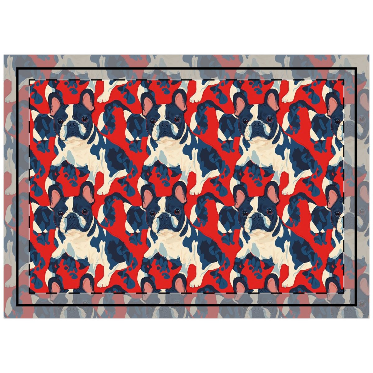 Revolutionary Frenchies Throw Pillow