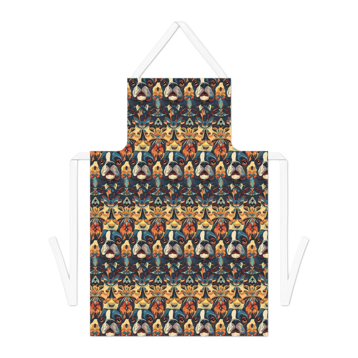 Rust Kaleidoscope Frenchies Apron